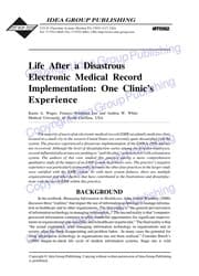 Life after a disastrous electronic medical record implementation