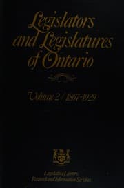 Legislators and legislatures of Ontario