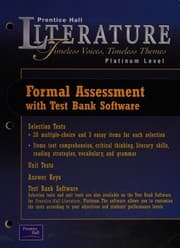 Prentice Hall Literature--Timeless Voices, Timeless Themes--Formal Assessment--Platinum