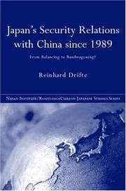Japan's security relations with China since 1989