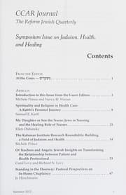 Symposium issue on Judaism, health and healing