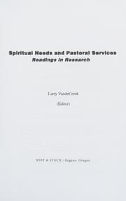 Spiritual Needs and Pastoral Services