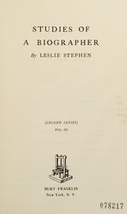 Studies of a biographer