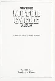Vintage motor cycle album