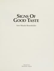 Signs of good taste