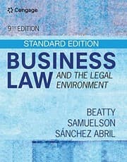 Business Law and the Legal Environment, Standard Edition