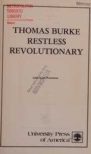Thomas Burke, restless revolutionary John Sayle Watterson
