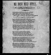 No Irish need apply