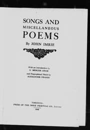 Songs and miscellaneous poems
