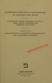 Government research on the problems of children and youth