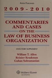 Commentaries and cases on the law of business organization