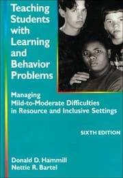 Teaching students with learning and behavior problems
