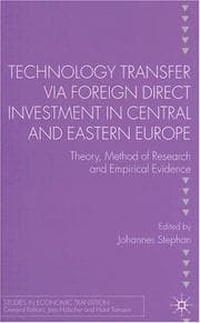 Technology transfer via foreign direct investment in Central and Eastern Europe