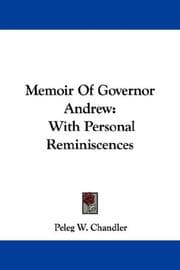 Memoir Of Governor Andrew