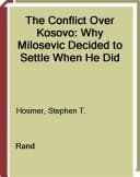 The conflict over Kosovo
