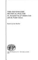 The Old English metrical psalter