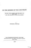 On the border of war and peace