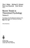 Recent trends in theoretical psychology