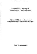 Kenyan sign language & simultaneous communication