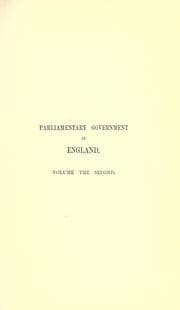 On parliamentary government in England