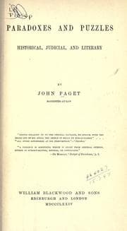 Paradoxes and puzzles, historical, judicial, and literary