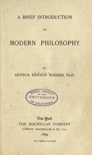 A brief introduction to modern philosophy