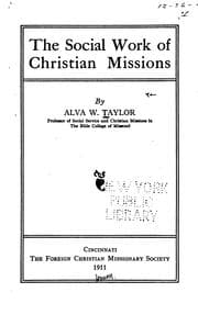 The social work of Christian missions
