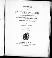 Journal of Captain Pausch, chief of the Hanau artillery during the Burgoyne campaign
