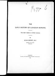 The early history of Canadian banking