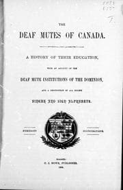 The deaf mutes of Canada