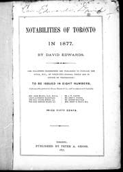 Notabilities of Toronto in 1877