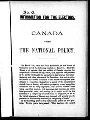 Canada under the national policy