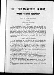 The Tory manifesto in 1883