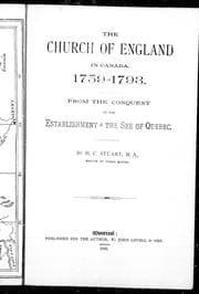 The Church of England in Canada, 1759-1793