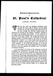 Restoration of St. Paul's Cathedral, London, Ont., 1892