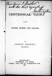 Centennial tour in the United States and Canada