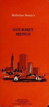 Micheline Beatty's gourmet menus