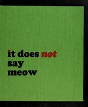It does not say meow, and other animal riddle rhymes