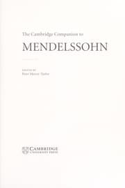 The Cambridge companion to Mendelssohn
