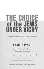 The choice of the Jews under Vichy