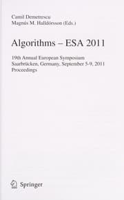 Algorithms – ESA 2011