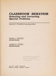 Classroom behavior, detecting and correcting special problems