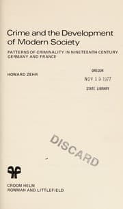Crime and the development of modern society