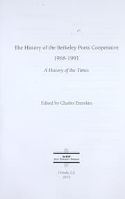 The history of the Berkeley Poets Cooperative, 1968-1991