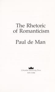 The rhetoric of romanticism