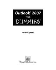 Outlook 2007 for dummies