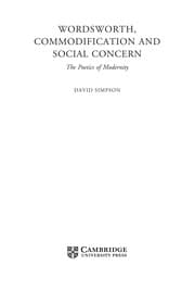 Wordsworth, commodification and social concern