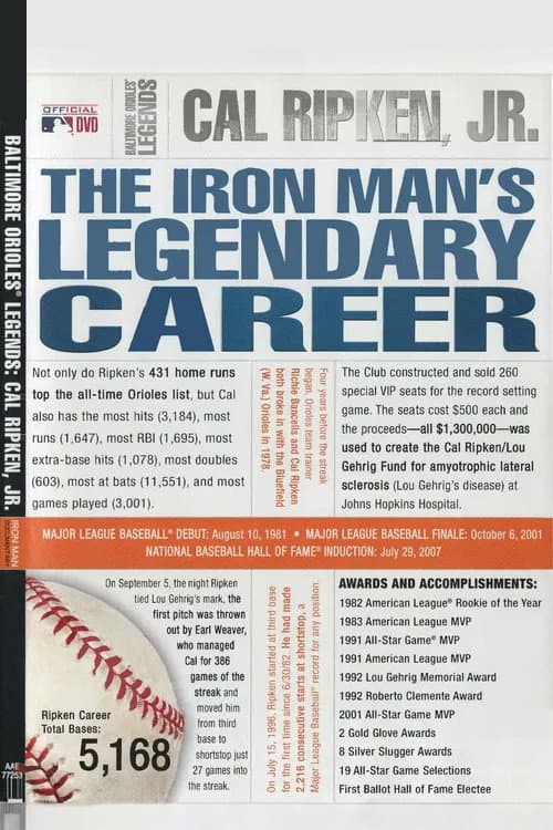 Baltimore Orioles Legends - Cal Ripken Jr. The Iron Man's Legendary Career