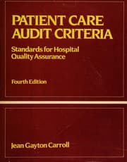 Patient care audit criteria