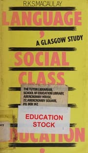 Language, social class, and education